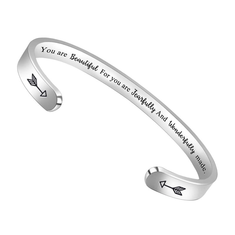 Btysun Bracelets for Women Inspirational Gifts for Mom Her Motivational Birthday Cuff Friendship Jewelry - Image 1